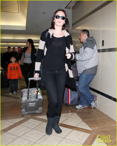 Emily Blunt Takes Off from LAX