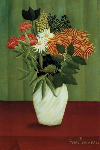  fleurs Green - Henri Rousseau