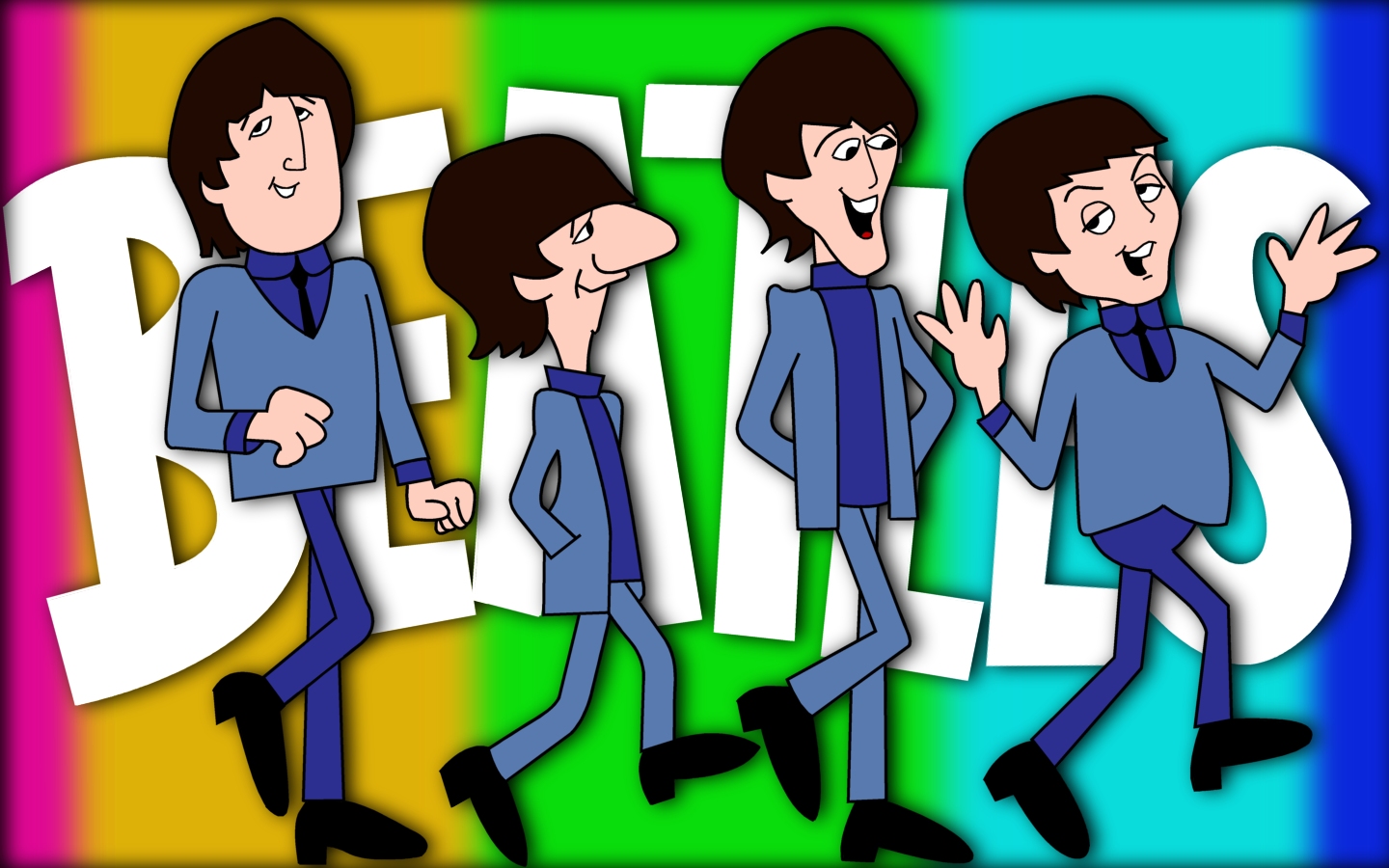 The Bealtes Cartoon hình nền - The Beatles Cartoon hình nền (26631881) -  fanpop
