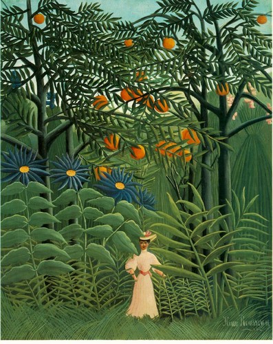 Woman in an Exotic Forest - Henri Rousseau