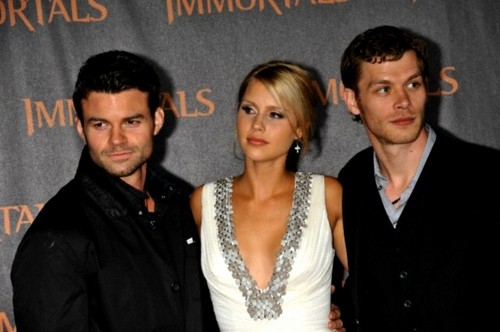 Daniel Gillies, Claire Holt and Joseph Morgan at The World Premiere of "Immortals"