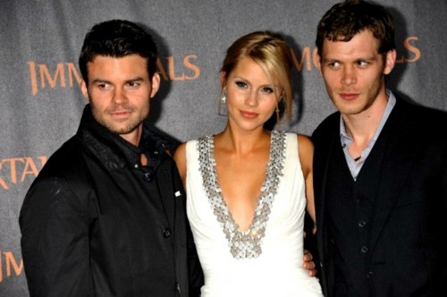  Daniel Gillies, Claire Holt and Joseph morgan at The World Premiere of "Immortals"