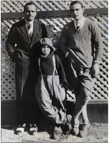  Douglas Fairbanks, Jackie Coogan and Rudolph Valentino