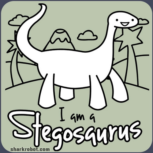  I am a Stegosaurus t-shirt logo