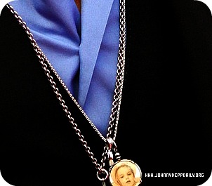 Johnny’s Lily-Rose and Jack necklace. <3