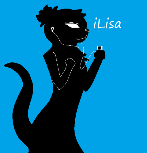  Lisa with her iPod
