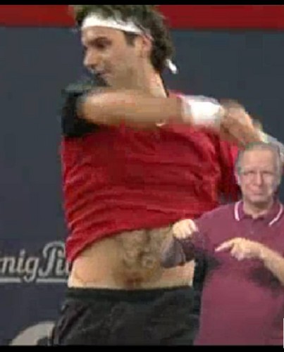  Roger Federer revealed abdomen