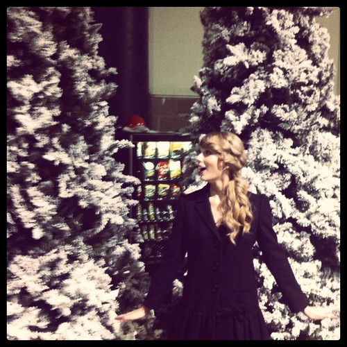  Taylor Finds Some navidad Trees Backstage at the CMAs