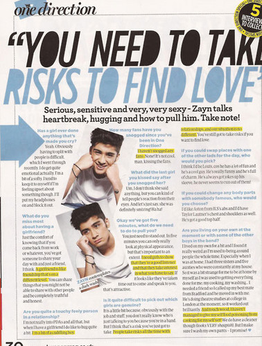  Zayn's "We ♥ Pop" magazine interview!