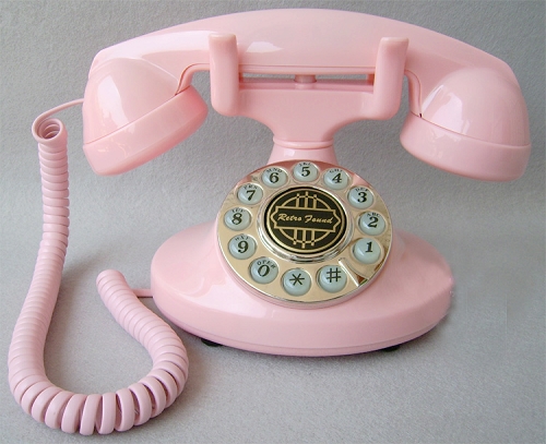 vitage pink phone