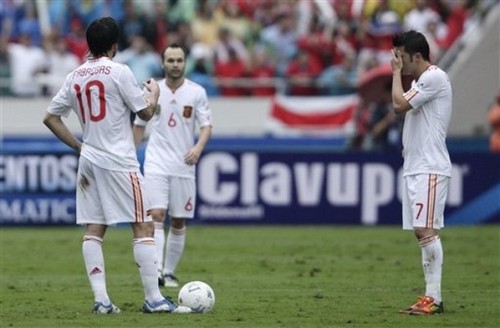 David Villa - Spain (2) v Costa Rica (2)