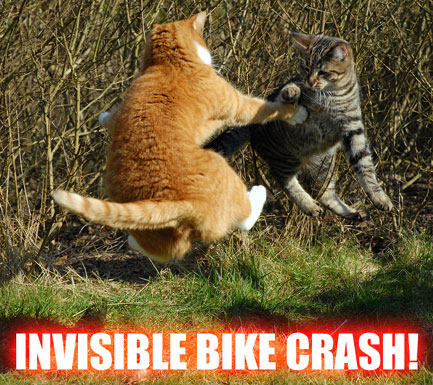  INVISIBLE BIKE CRASH!!!!!