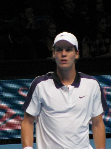  Tomas Berdych in the Tournament champions in a group clash with Djokovic, Murray and Ferrer.