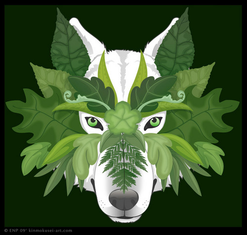 Wolf Masked Of Many Leaves