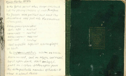  Lecture Notebook, Liverpool College Of Art1956-1959