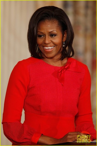  Michelle Obama in the State Dining Room on Monday (November 21) in Washington, DC