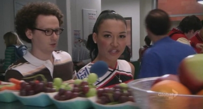  Naya in Glee-Season 3, Episode 1, The Purple paino Project