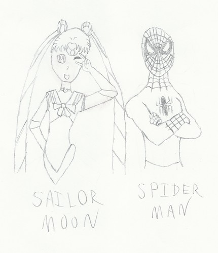  labah-labah, laba-laba Man and Sailor Moon