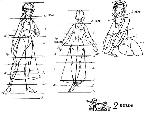  Walt डिज़्नी Model Sheets - Princess Belle