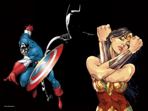  Wonder Woman, Бэтмен and Captain America
