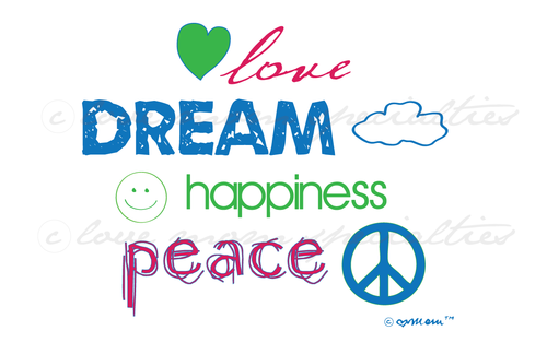  peace Cinta and happiness