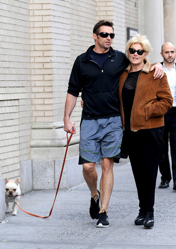  Hugh Jackman and Wife Out for a Walk