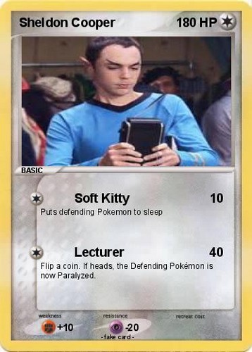  Sheldon Pokemon Card
