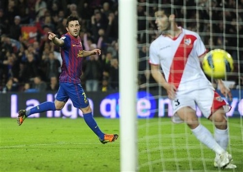  David villa - FC Barcelona (4) v Rayo Vallecano (0) - La Liga