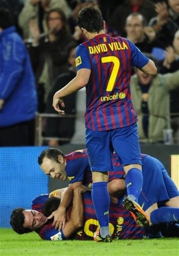  David vila, vivenda, villa - FC Barcelona (4) v Rayo Vallecano (0) - La Liga