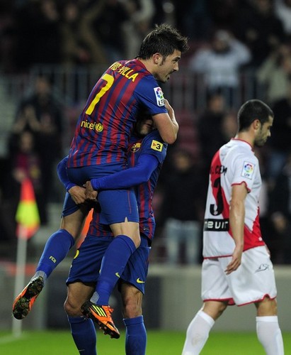  David вилла - FC Barcelona (4) v Rayo Vallecano (0) - La Liga