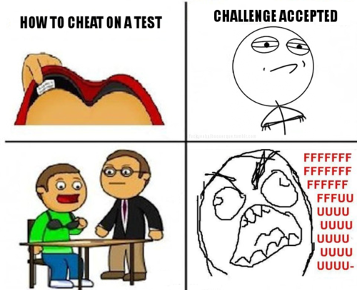 How to cheat on a test.