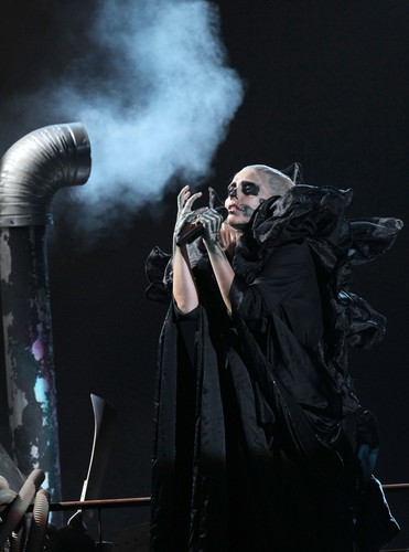  Lady Gaga performing live at Grammys Nominations concerto