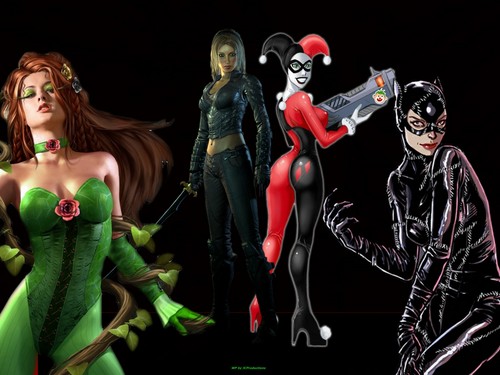Poison Ivy, Catwoman, Talia Al Ghul and Harley Quinn