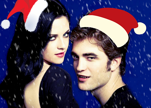 Robert Pattinson and Kristen Stewart- Christmas