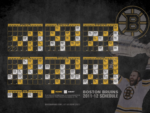  Bruins 2011-12 Schedule
