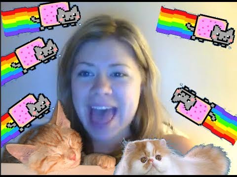 CAT lady (she LOVES nyan cat:O