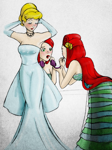 Cinderella and Ariel 