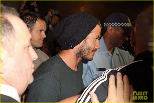  David Beckham: Melbourne Airport Arrival