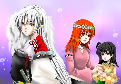  Hikari,Sesshoumaru and Rin