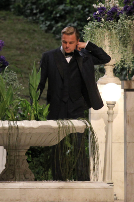 Leo on The Great Gatsby set. 