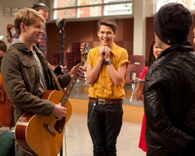 Damian on tonight's episode of Glee -- Extraordinary Merry Christmas