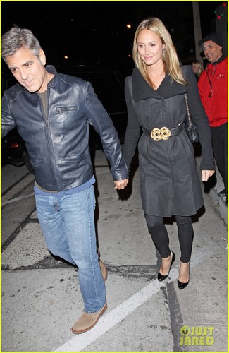  George Clooney & Stacy Keibler: makan malam, majlis makan malam at Craig's!