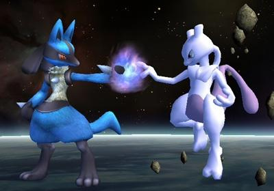  Lucario with Mewtwo
