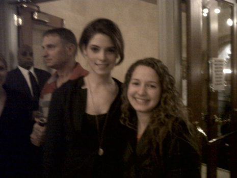 Ashley with a fan - NYC 09/12/2011