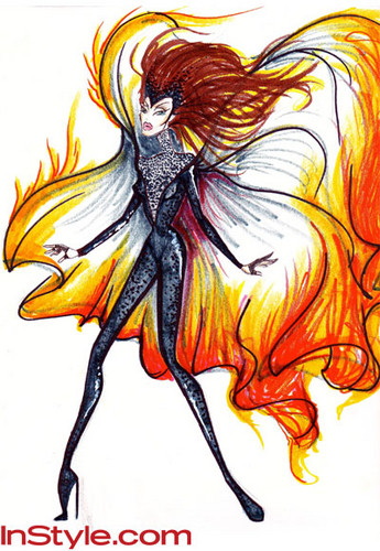  Fashion Designers Sketch Katniss's "Girl on Fire" Outfit