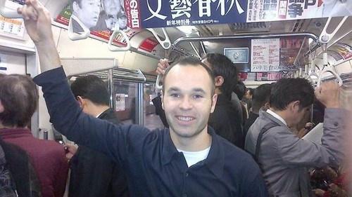  Andres Iniesta in a Japanese subway (December 13, 2011)