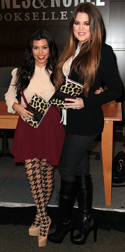  Kourtney Kardashian And Khloe Kardashian Book Signing For "Dollhouse"