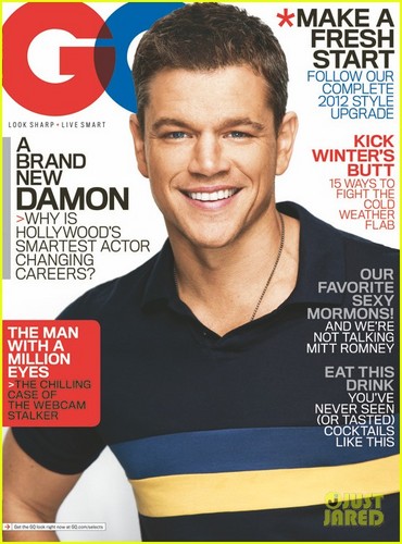  Matt Damon Covers 'GQ' January 2012