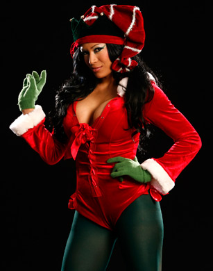 Melina In Christmas Outfit