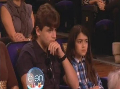  Prince Jackson And Blanket Jackson In The Audience On The Ellen tunjuk 2011
